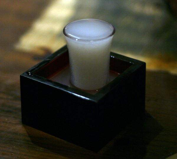 unfiltered sake at gyu kaku