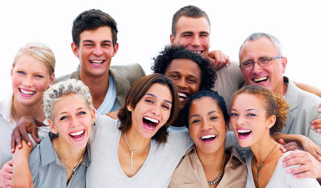 people laughing
